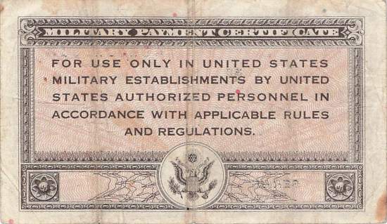 USA MPC Series 461 p.M5 1 Dollar 1946 f